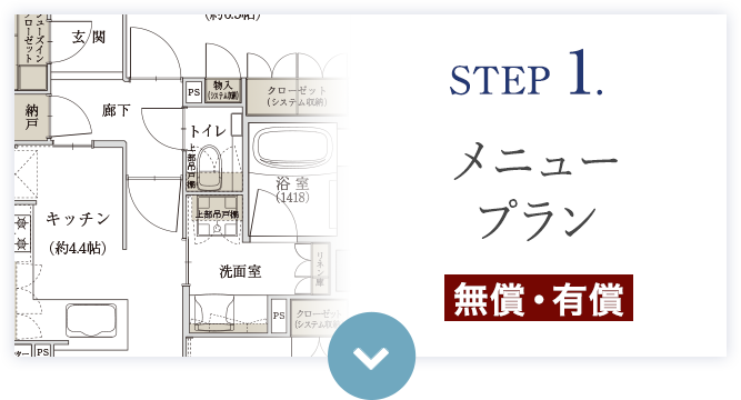 STEP 1. メニュープラン（無償・有償）