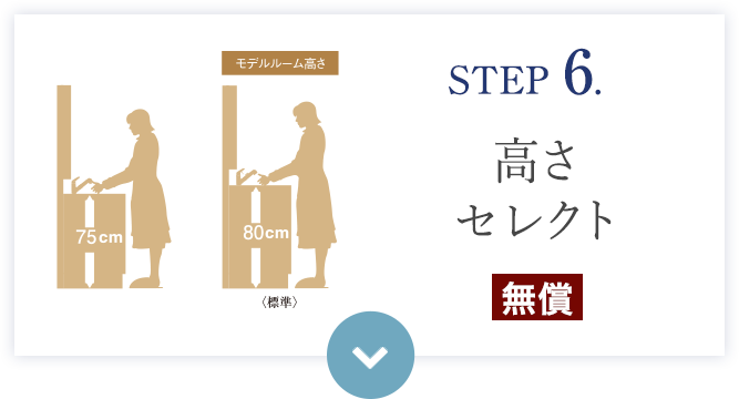 STEP 6. 高さセレクト（無償） 