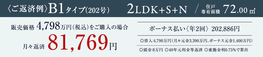 ご返済例 B1type