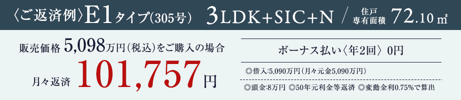 ご返済例 E1type